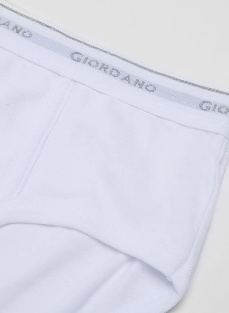 GIORDANO  Men’s Classic Cotton Rib Briefs 6‑Pack Essentials for Men | Best Price UAE